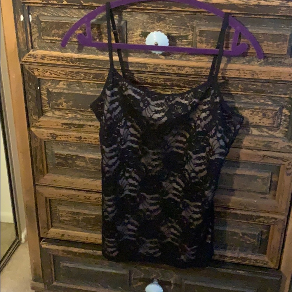 Black lace cami